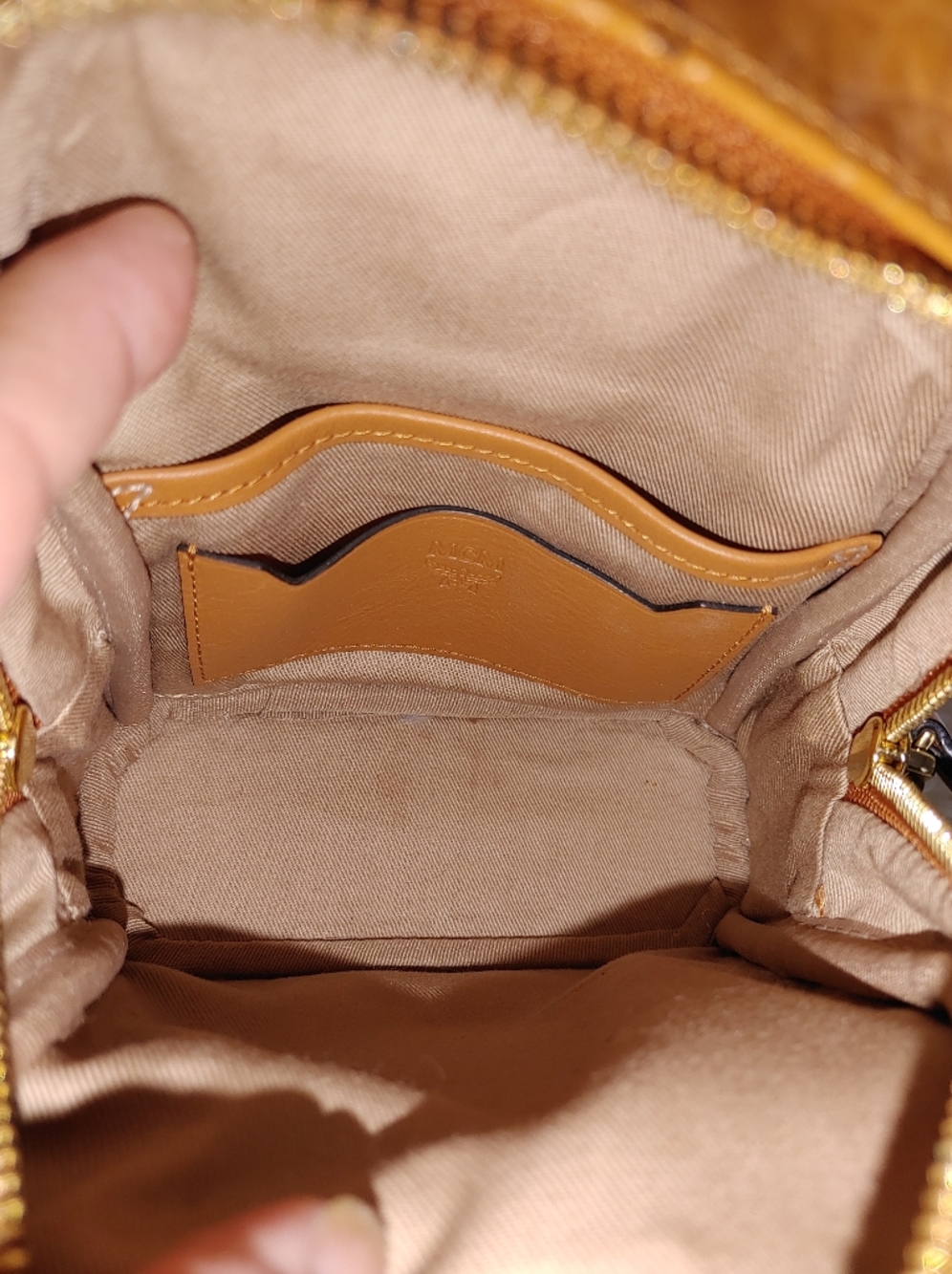 MCM Viesto Monogram Canvas Leather Convertible Bag - Picture 6 of 16